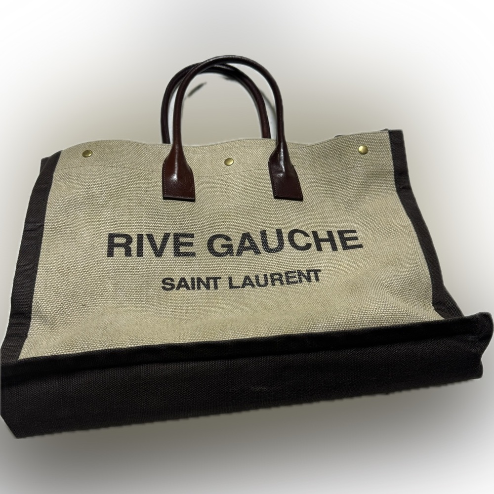 Saint Laurent Rive Gauche Linen Tote
Natural